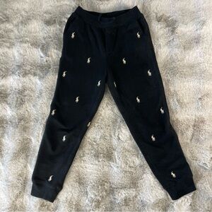 Polo by Ralph Lauren Black Joggers with White Accents